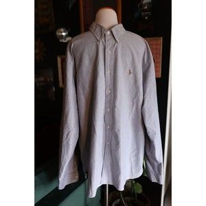 90s vintage Ralph Lauren blue oxford button down long sleeve shirt XXL